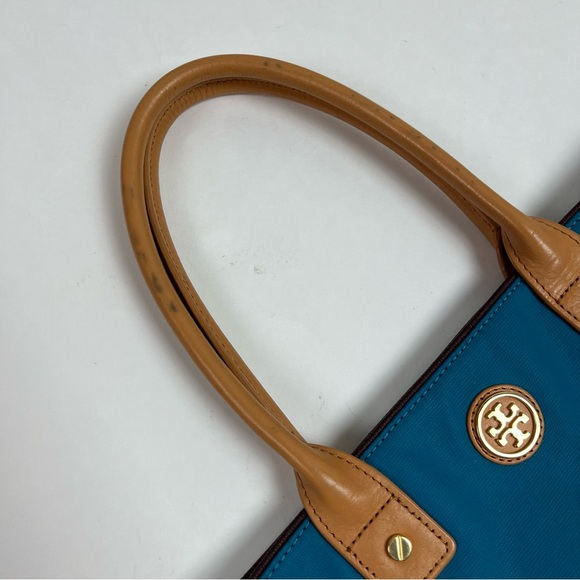 TORY BURCH Jaden Bag Coconut Canvas Leather Tote - Picture 7 of 16